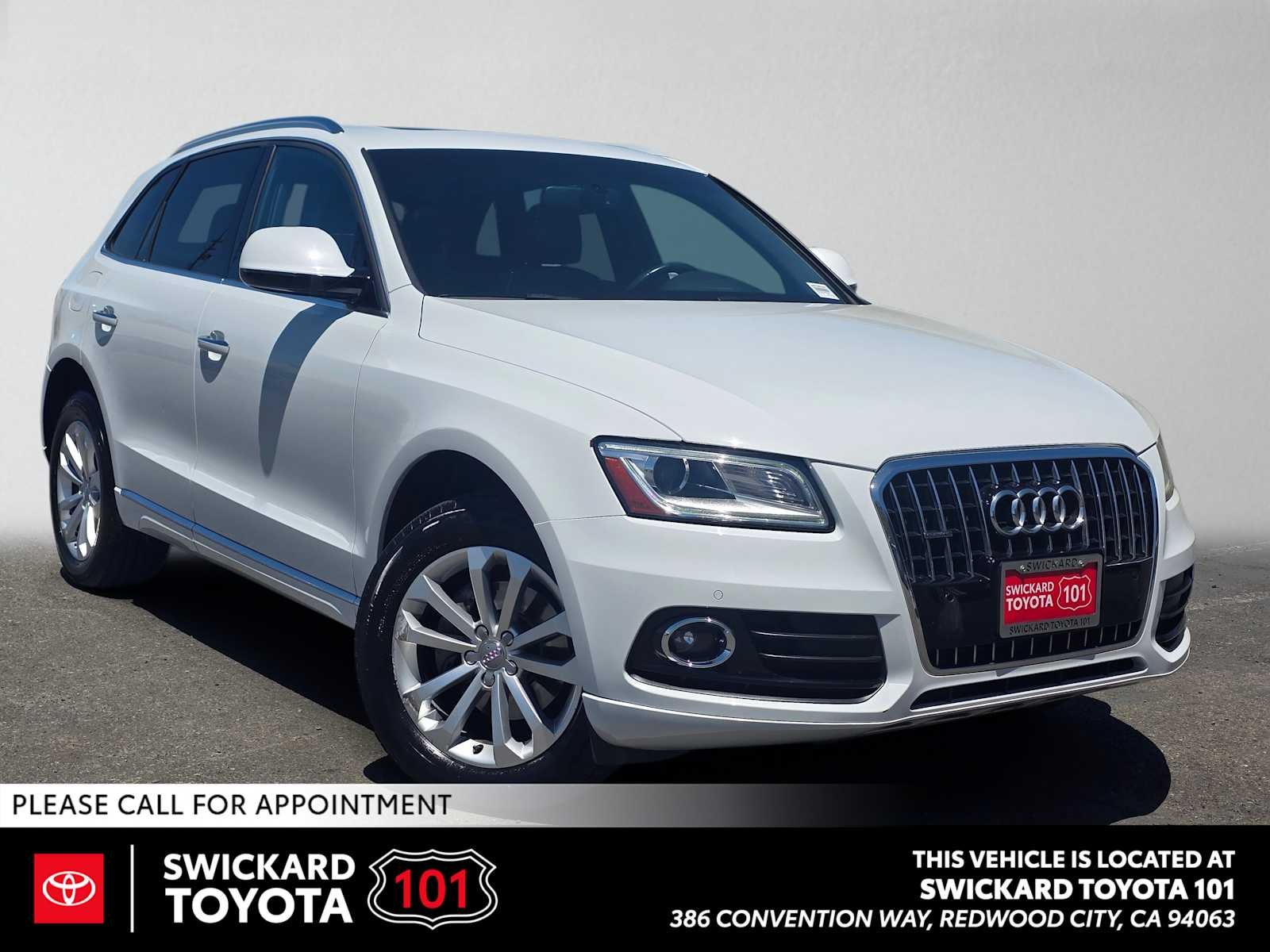 2015 Audi Q5 Premium Plus in White — front three-quarter view