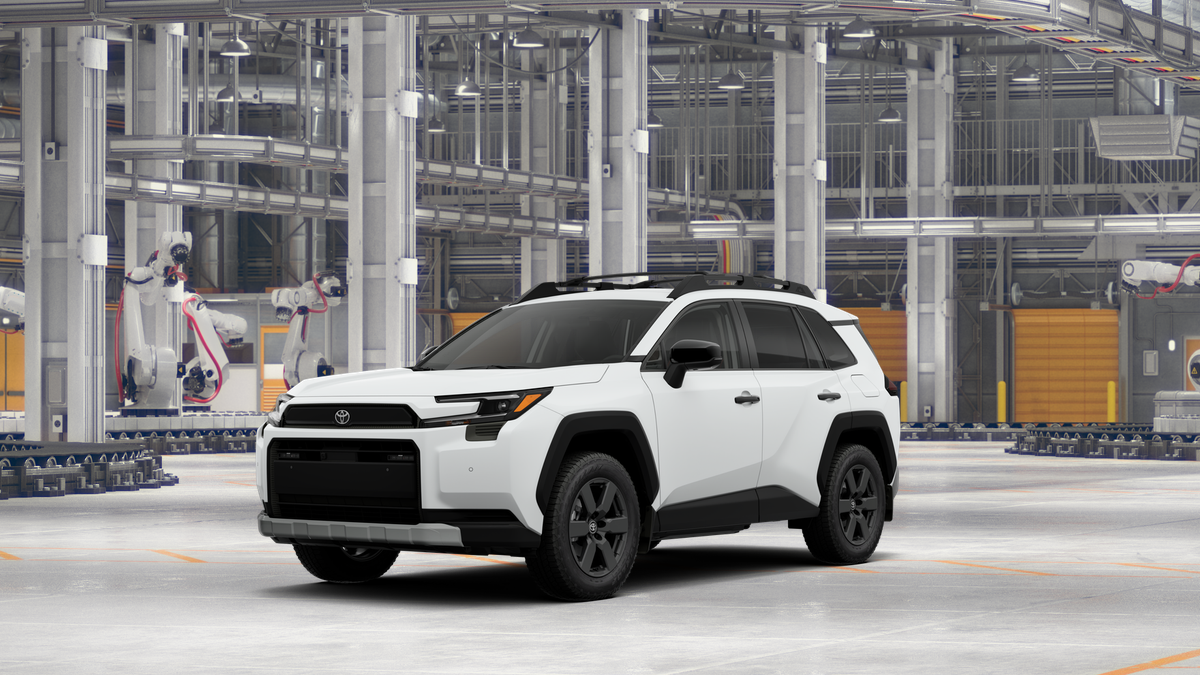 2026 Toyota RAV4 Woodland in Ice Cap — front three-quarter view