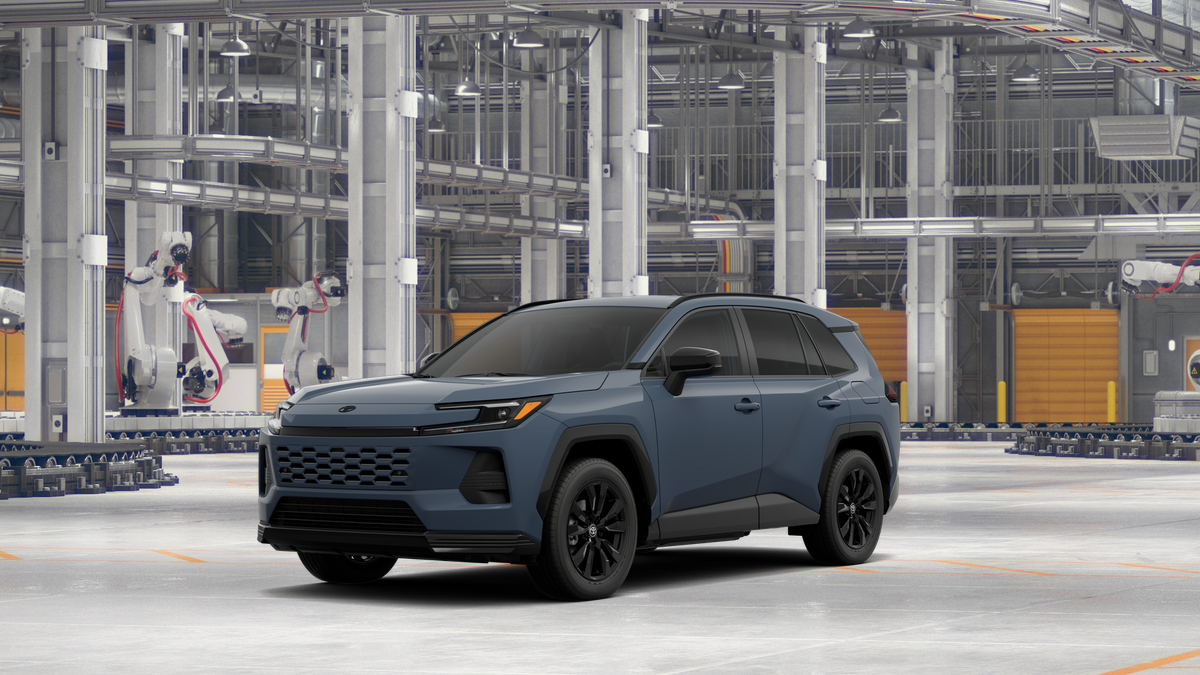2026 Toyota RAV4 SE in Storm Cloud — front three-quarter view