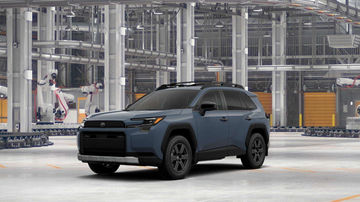 2026 Toyota RAV4 Woodland in Ice Cap — front three-quarter view