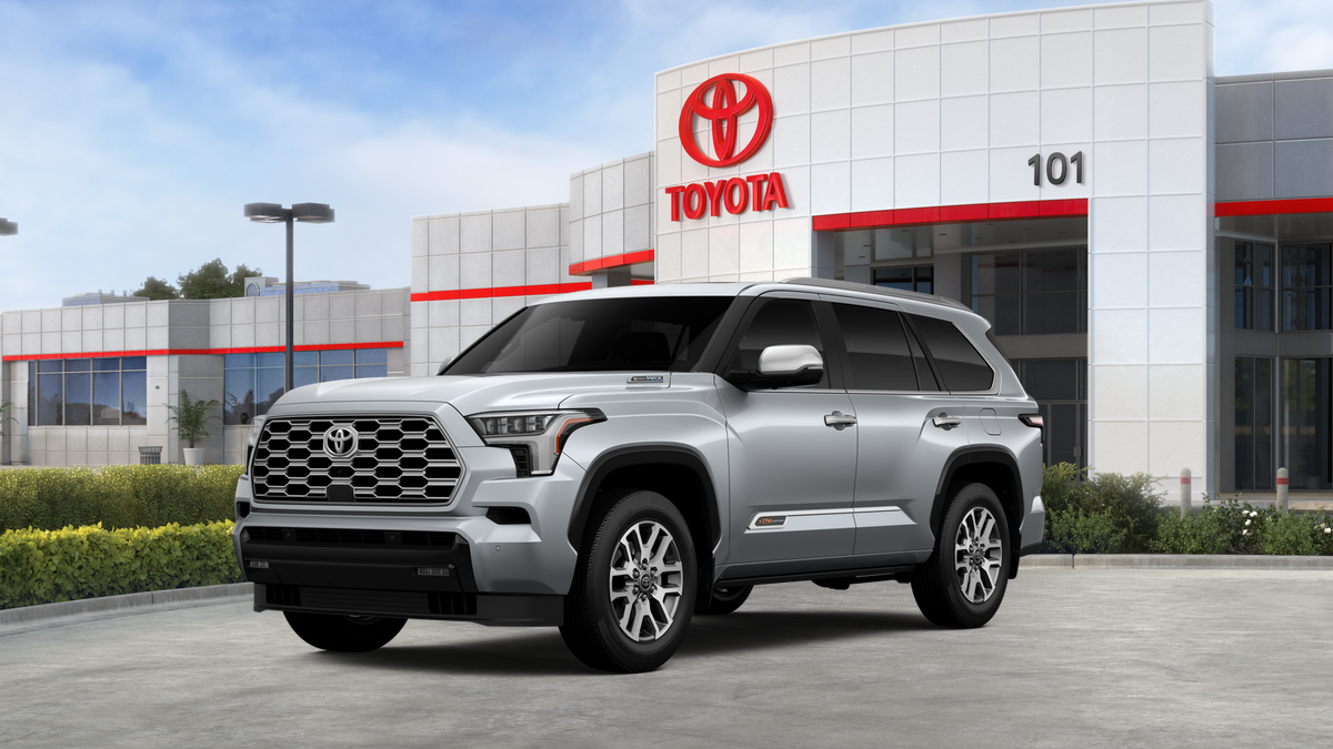 2026 Toyota Sequoia 1794 Edition in Celestial Silver Metallic — front three-quarter view