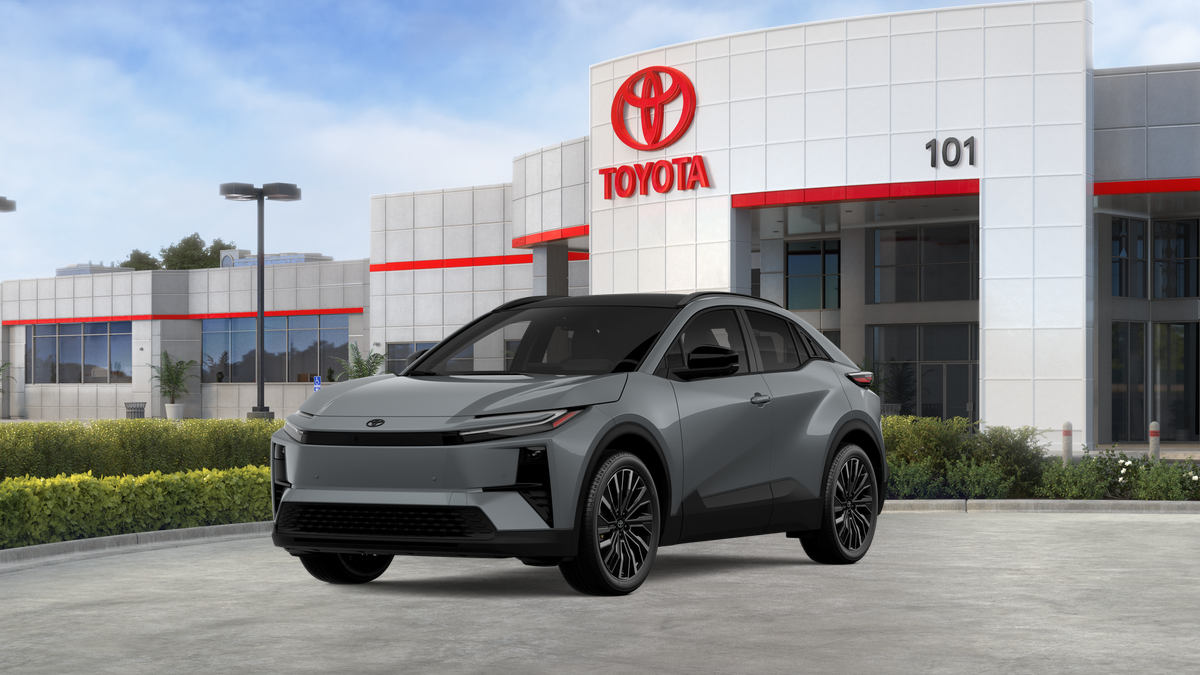 2026 Toyota C-HR XSE in Cement — front three-quarter view