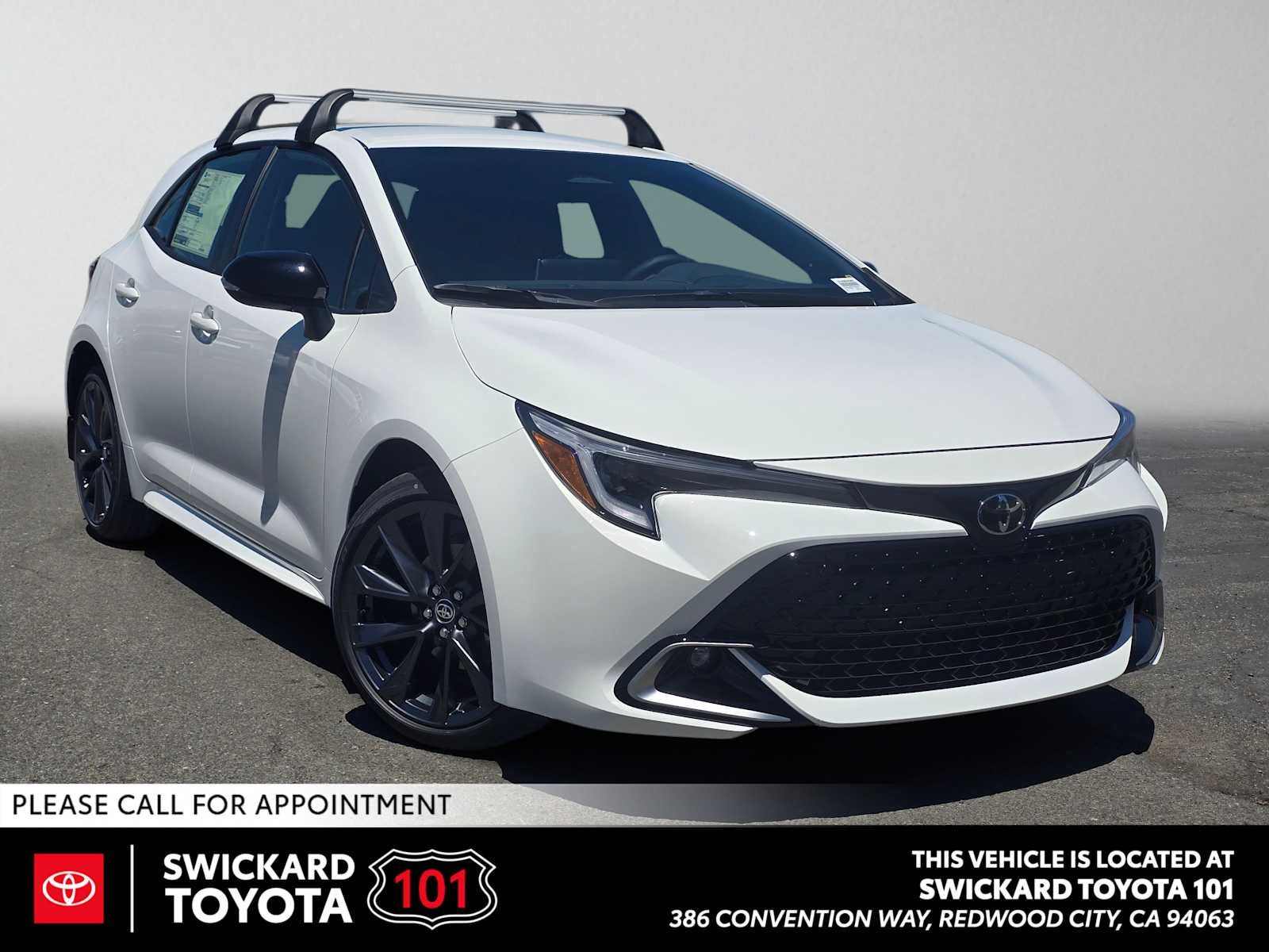 2026 Toyota Corolla Hatchback XSE in Ice Cap — front three-quarter view